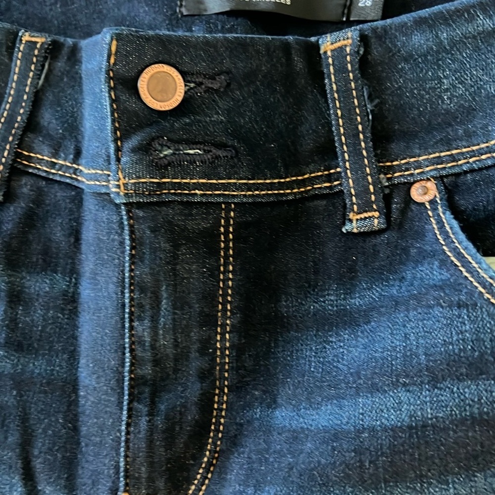 Hudson Jeans Blue Skinny Denim with Textured Twill - Picture 3 of 9